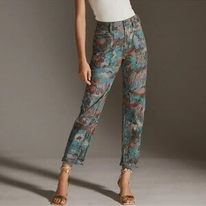 Anthropologie Pilcro The Wanderer Utility  Multi-Colored Floral Camo Cargo Pants